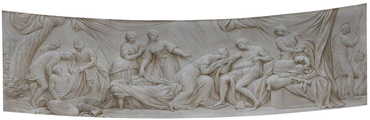 La regina Eleonora succhia il veleno dalla ferita del marito, re Edoardo I - Audley End House